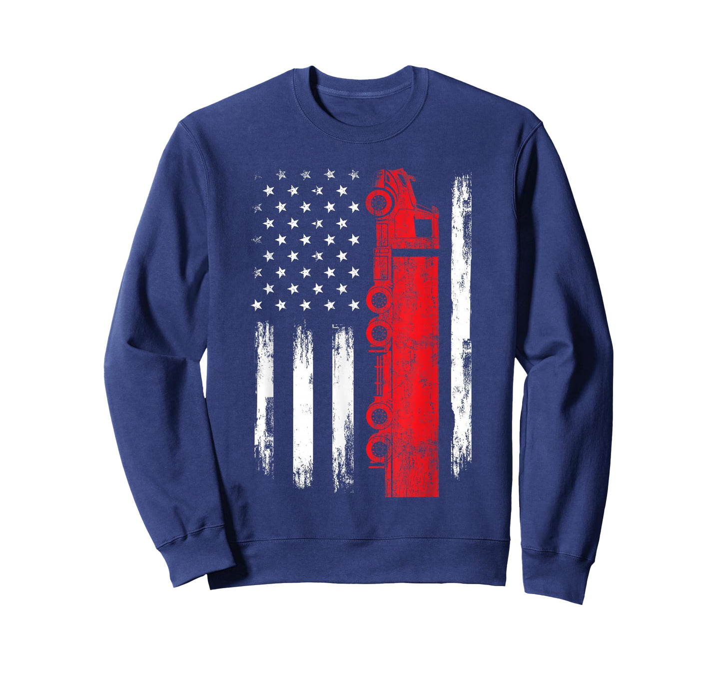 American Flag Truck - Semi Truck Driver Trucking Trucker T-Shirt