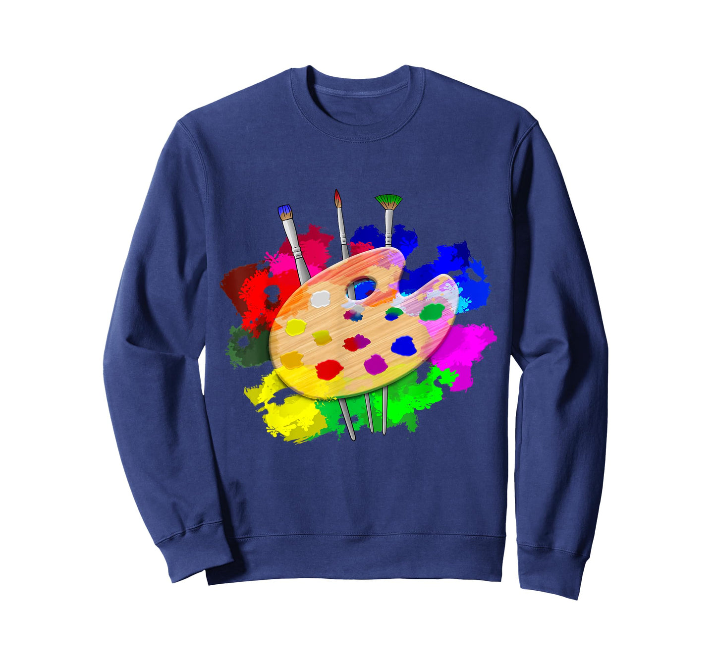 Artist Paint Palette and Brushes Art T-Shirt Small