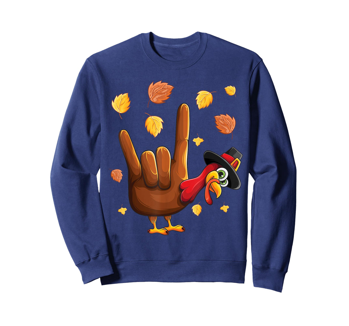 ASL Tukey American Sign Language I Love You Thanksgiving T-Shirt