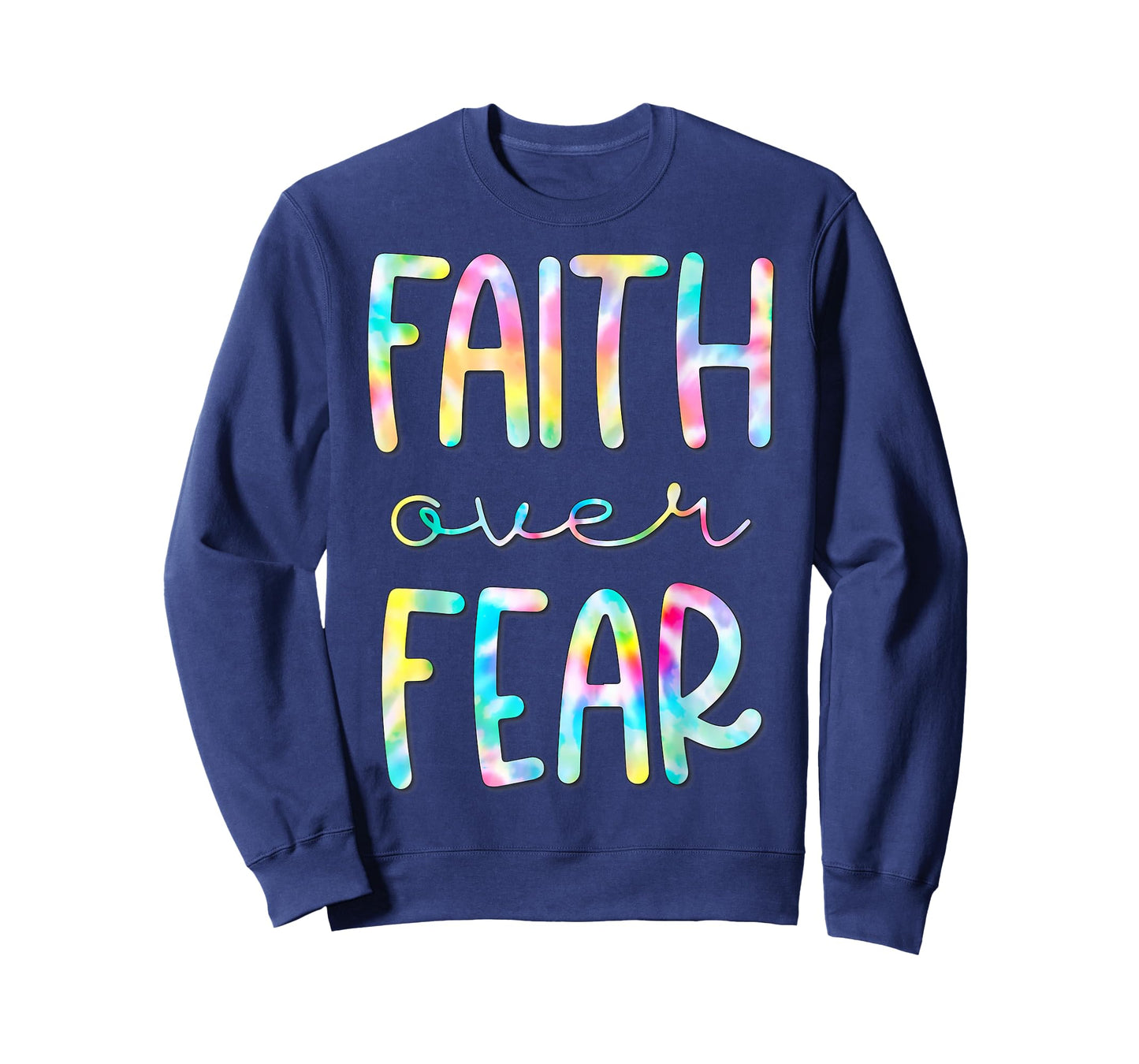 Christian Shirt for Girls Faith Over Fear Trust God Tie Dye T-Shirt