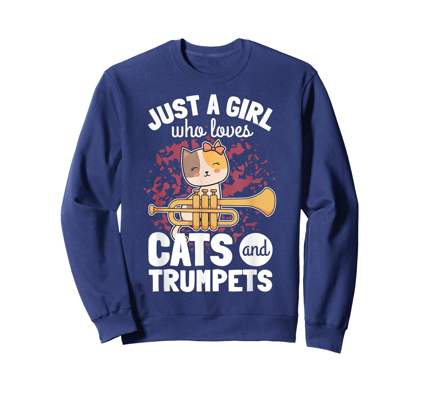 Girl Trumpet Player Saying Trumpeter Cat Owner Kitten Lover T-Shirt