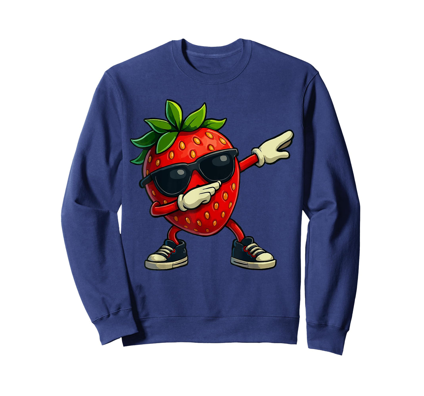 Funny Dabbing Strawberry With Sunglasses Cute Fruit Lover T-Shirt