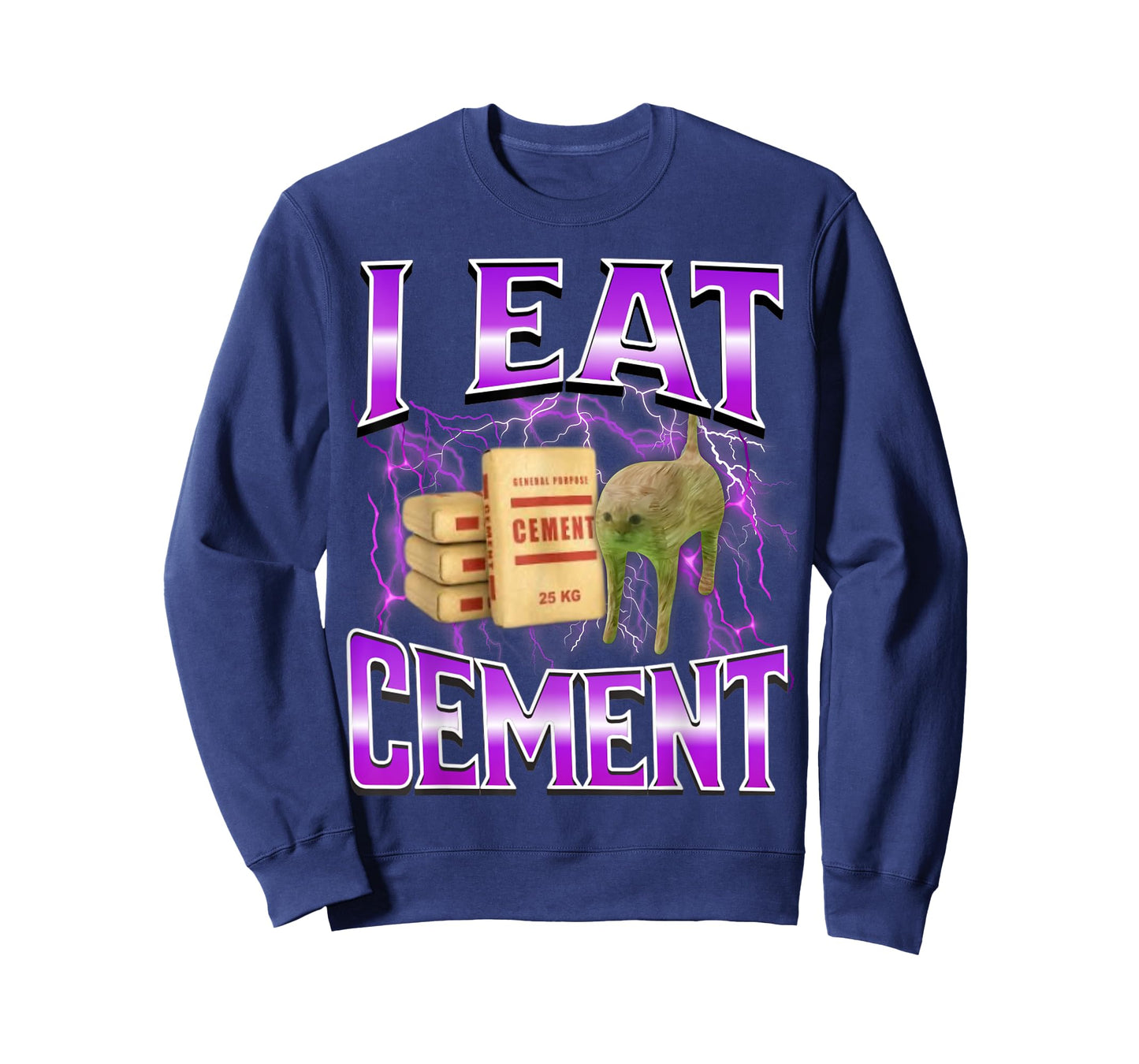 I Eat Cement Funny Cat Meme Internet Memes Funny Memes Gen-Z T-Shirt