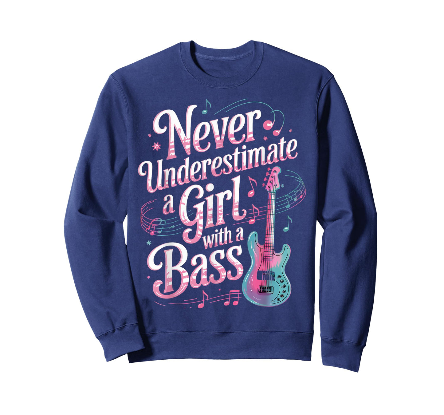 Girl With A Bass Player Musician Bassist Guitar Bass T-Shirt