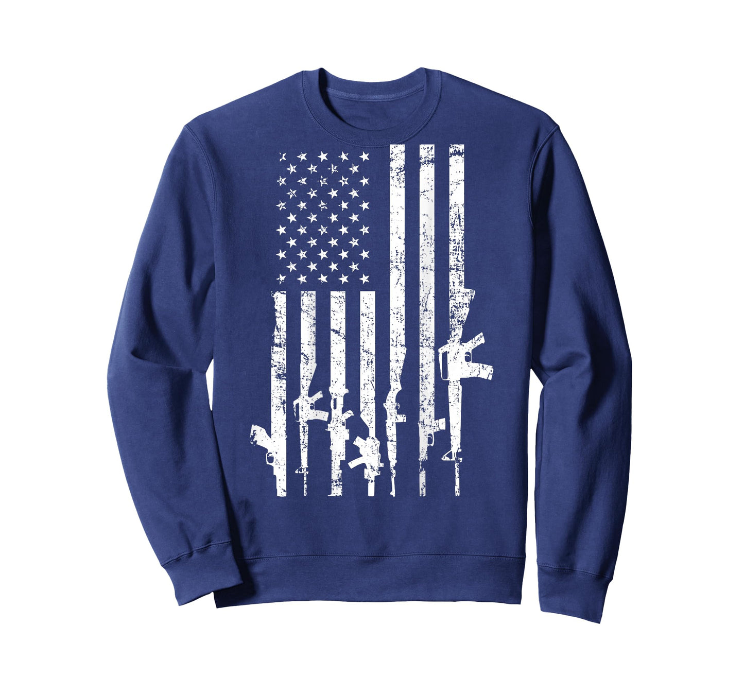 USA Distressed Flag Guns Pro Gun - 2nd Amendment - ON Back T-Shirt