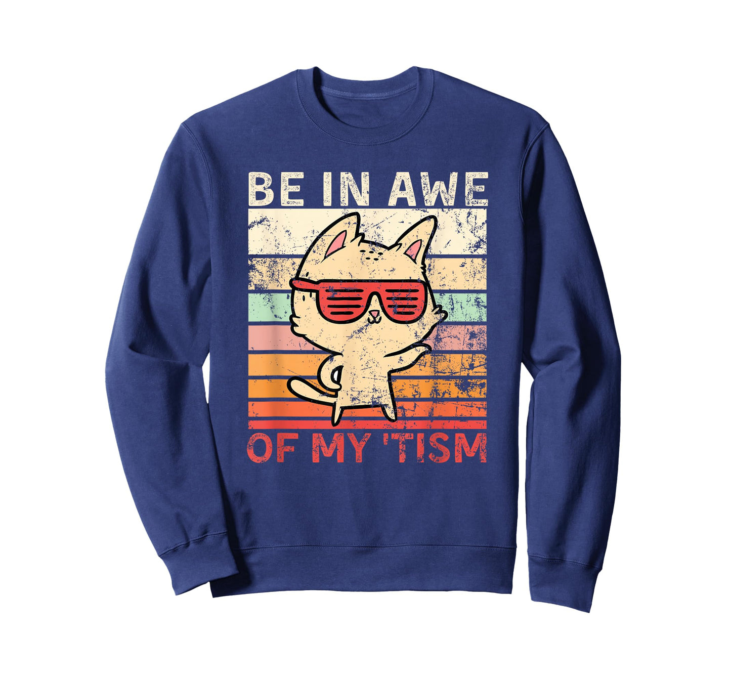 Vintage Funny Autism Be in Awe of My 'Tism Adult Awe Tism T-Shirt