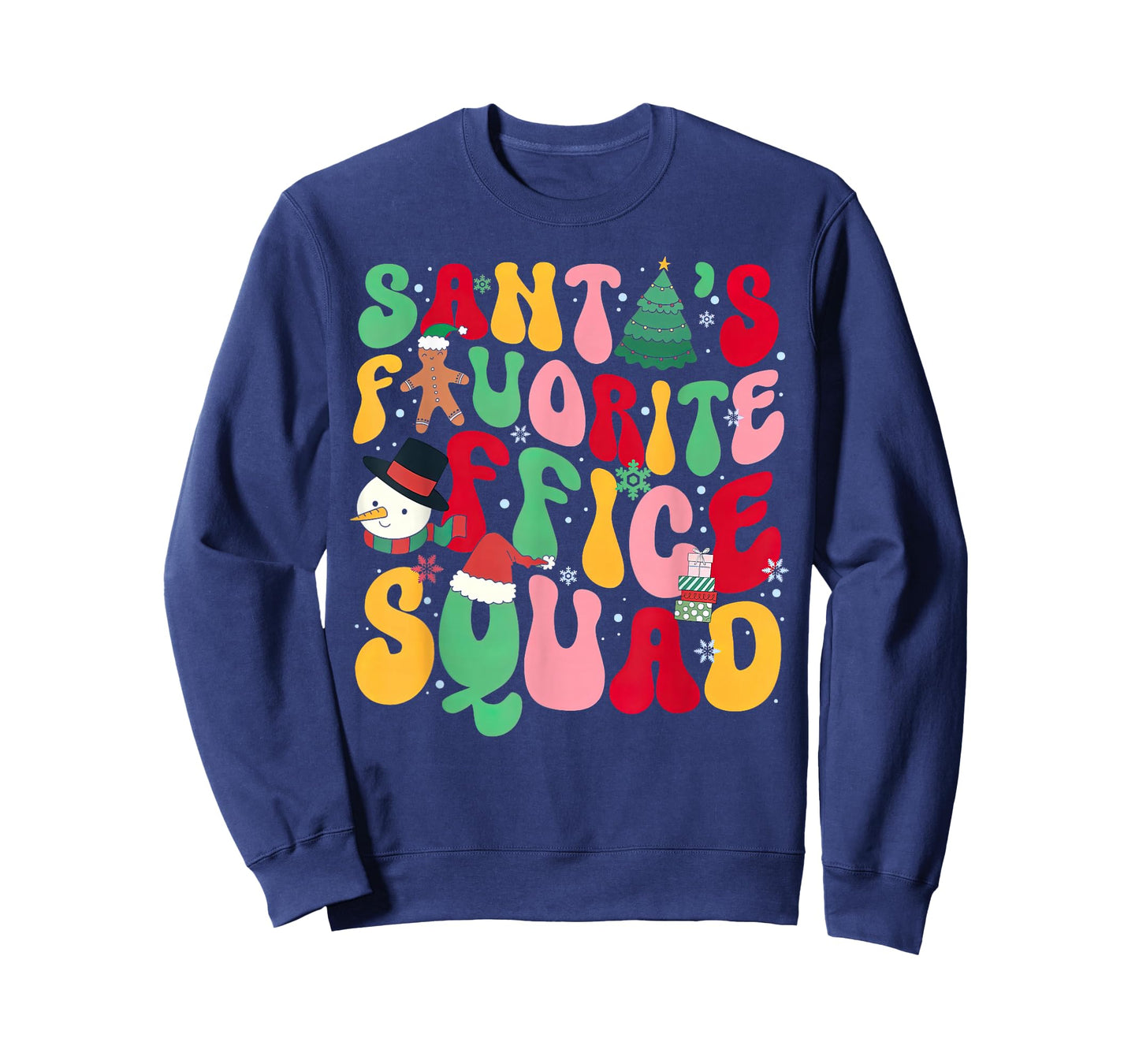 Groovy Santa Favorite Office Squad Christmas Admin Staff T-Shirt