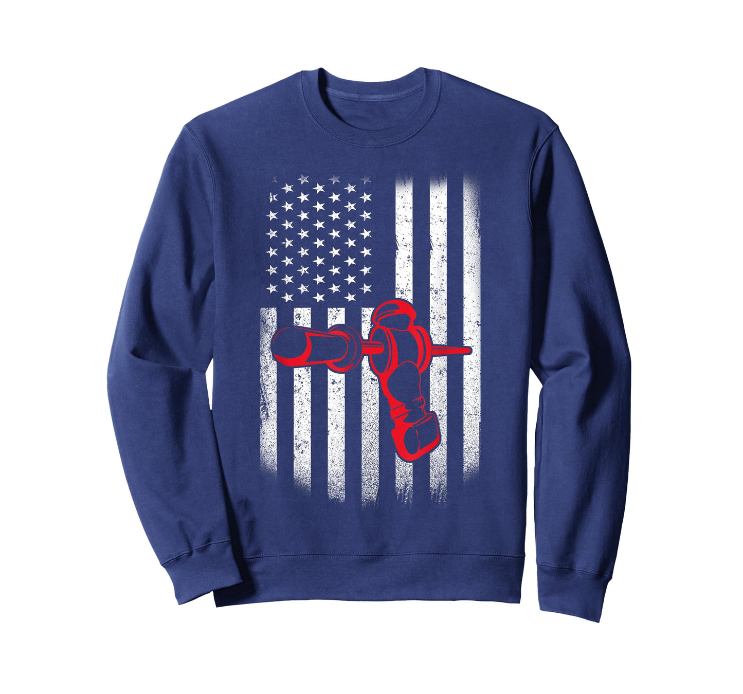 Vintage Distressed American Flag Patriotic Foosball T-Shirt for Women Men