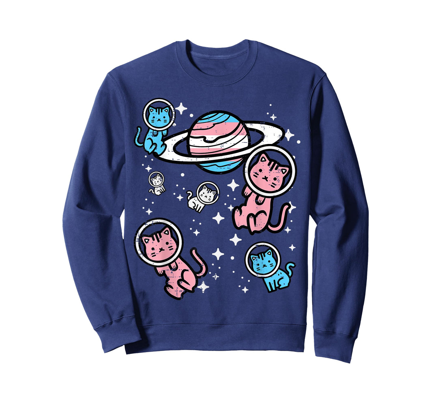 Trans Cats In Space Transgender Transsexual Pride Month Lgbt T-Shirt