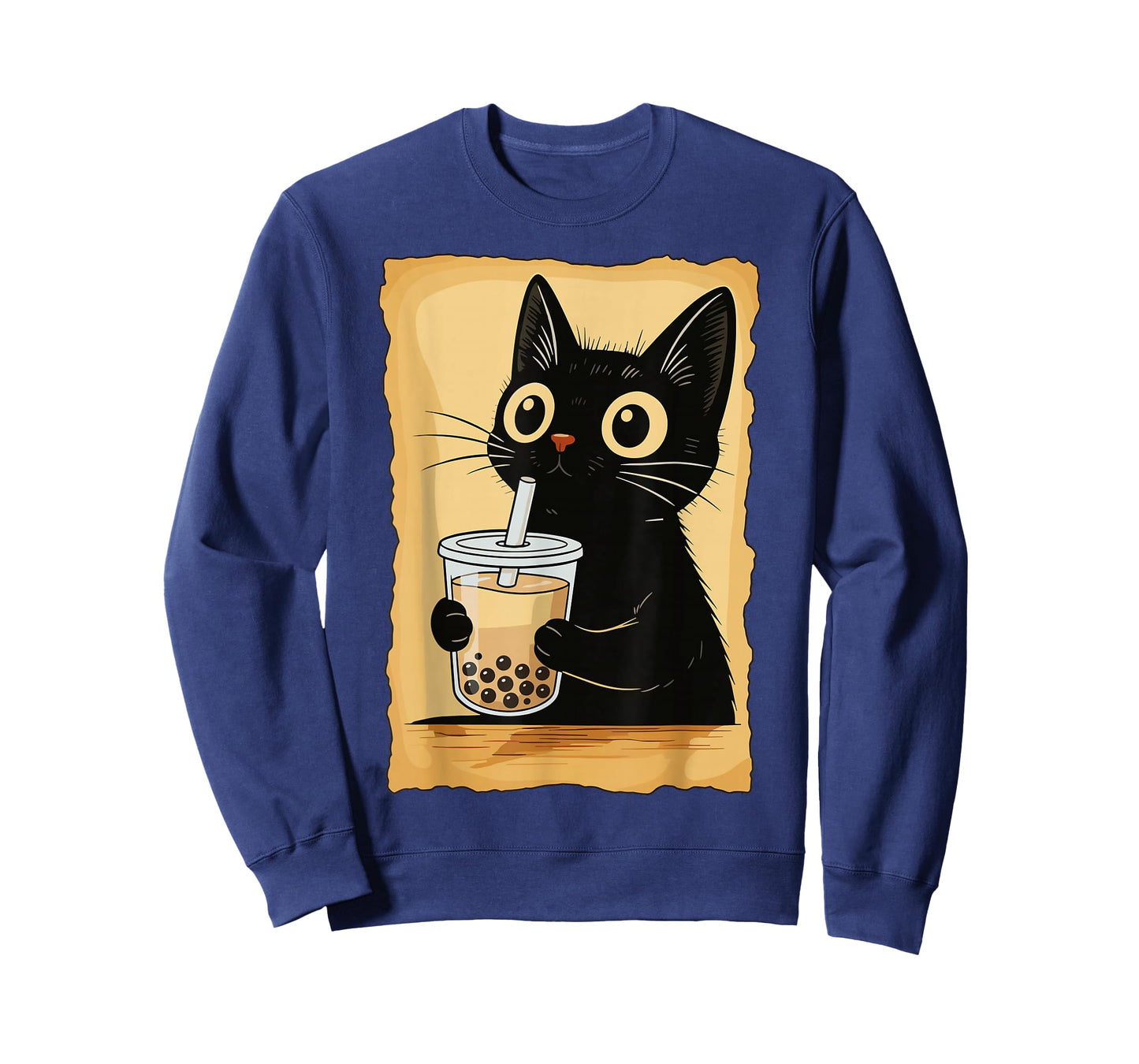 Kawaii Cat Driking Bubble Tea Cute Anime Kitty Slice T-Shirt