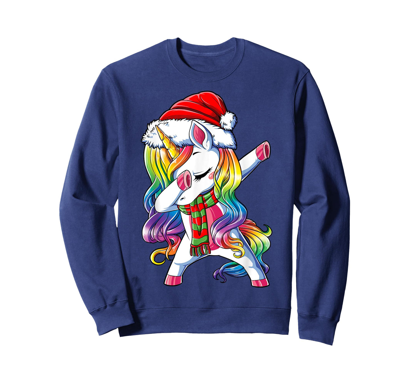 Dabbing Unicorn Santa Christmas Kids Girls Women Xmas Dab T-Shirt
