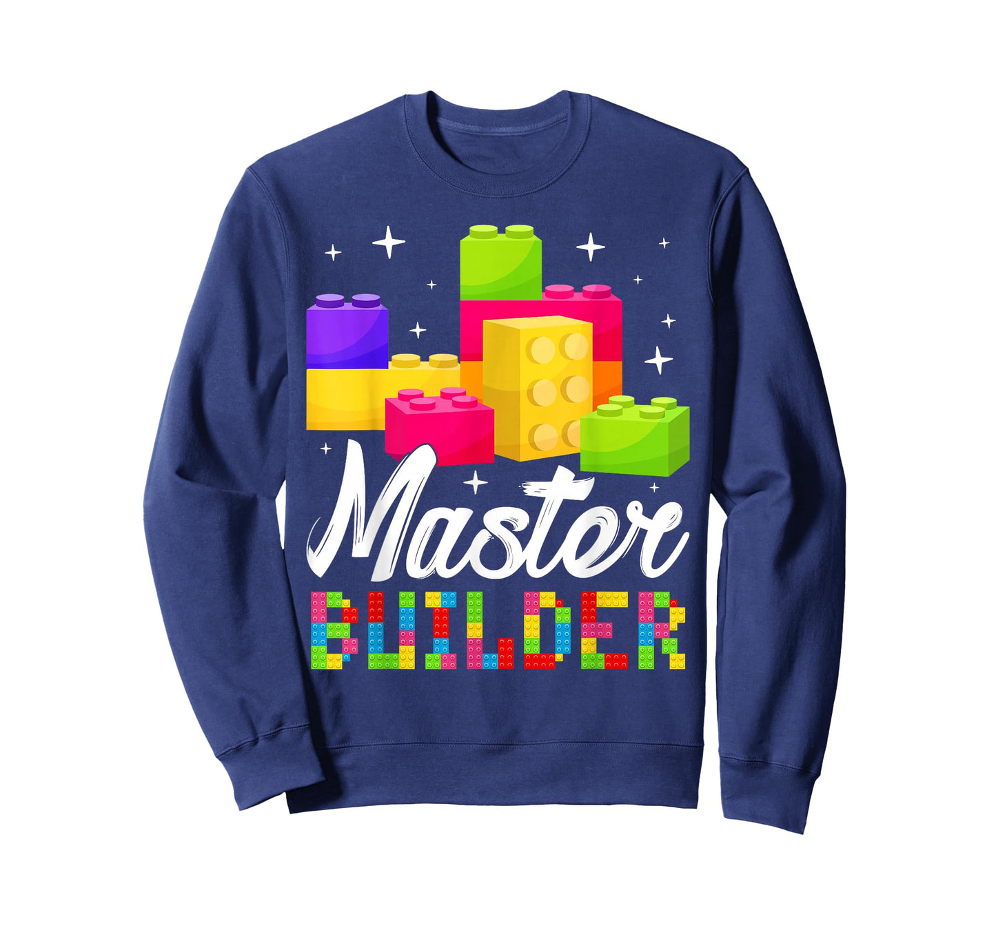 Funny Master Builder Building Block Bricks Lovers Kids Boys T-Shirt