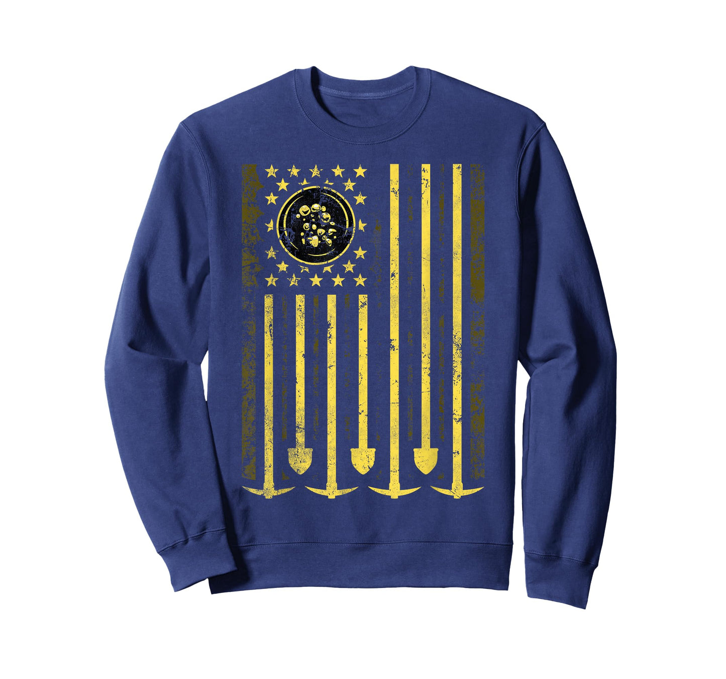 American Flag Gold Prospector T-Shirt for Women Men