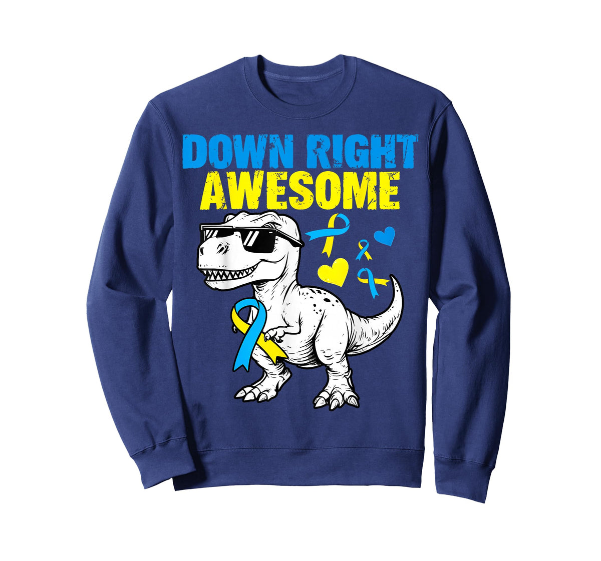 Dinosaur Down Right Awesome Down Syndrome Awareness Boys Kid T-Shirt
