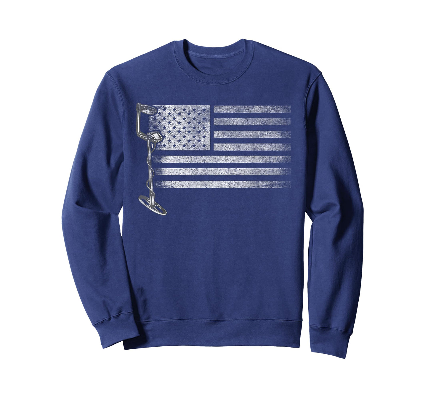 Patriotic Metal Detecting USA Flag Treasure Hunt Detectorist T-Shirt