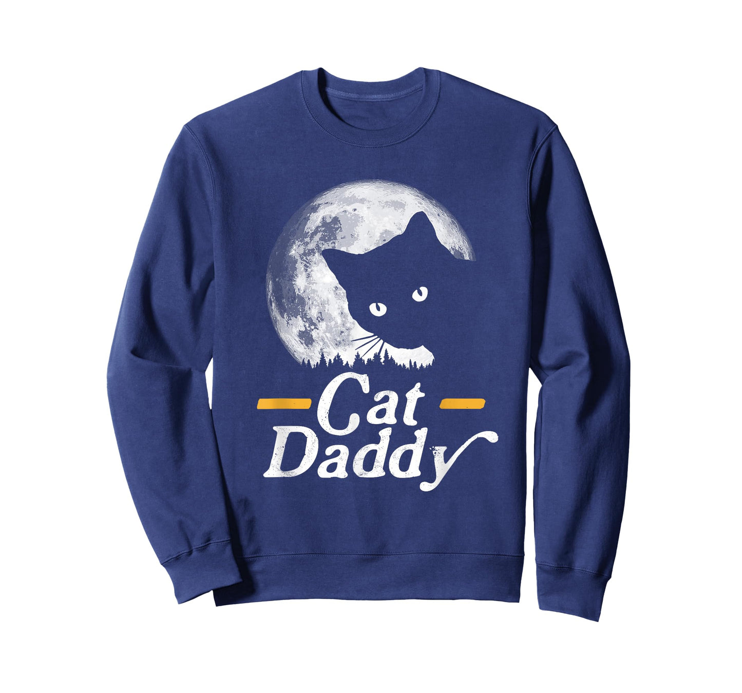 Cat Daddy Vintage Eighties Style Cat Retro Full Moon T-Shirt