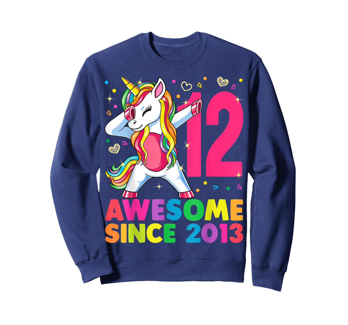 12 Years Old Unicorn Dabbing 12th Birthday Girl Gift Party T-Shirt