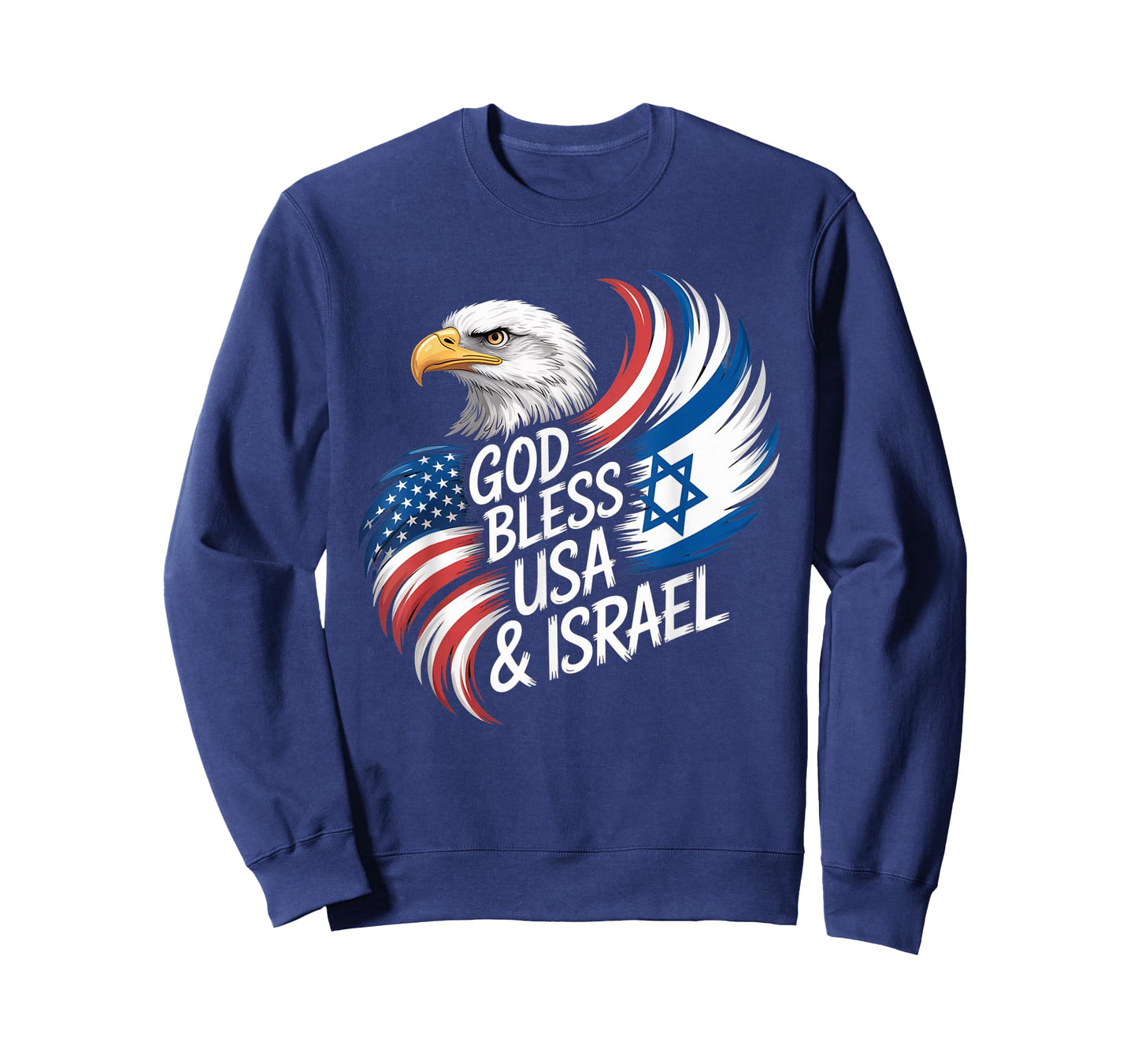 God Bless USA & Israel Support Patriotic Tee T-Shirt