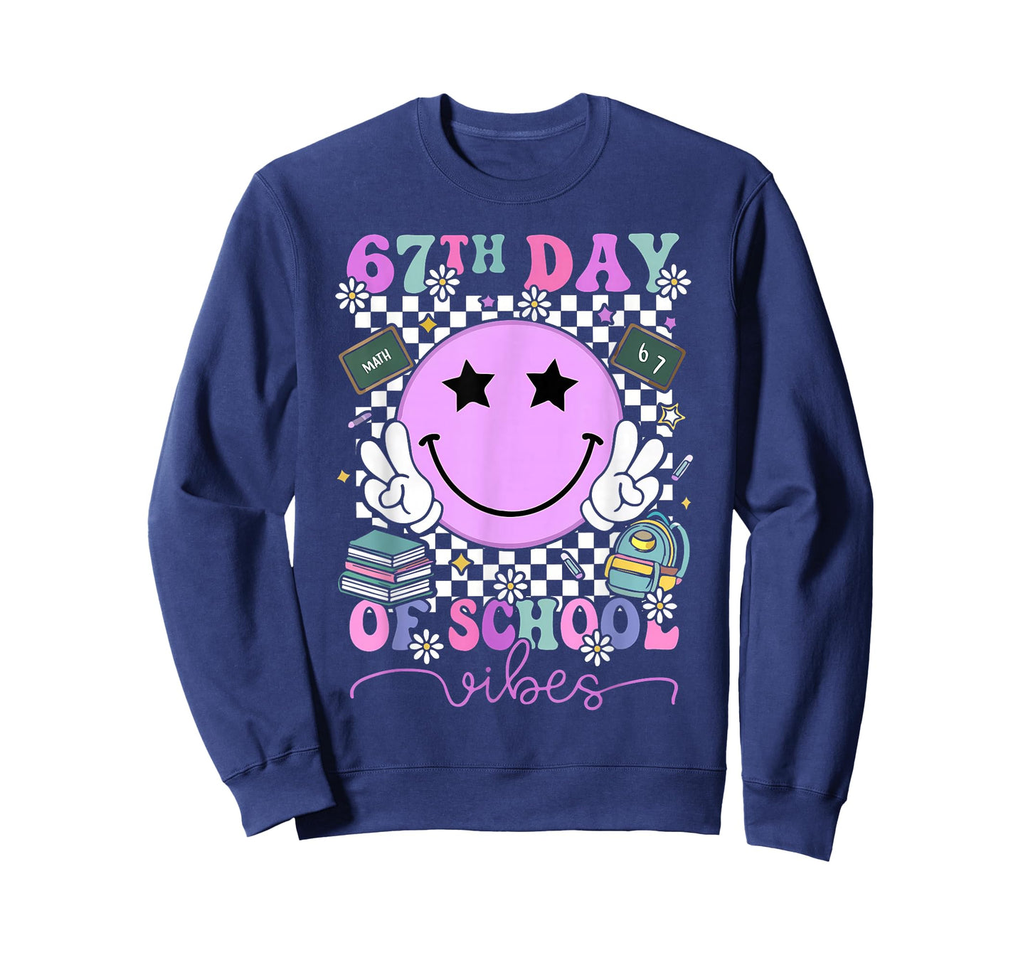 67th Days of School Funny Viral 6 7 Six Seven Meme T-Shirt