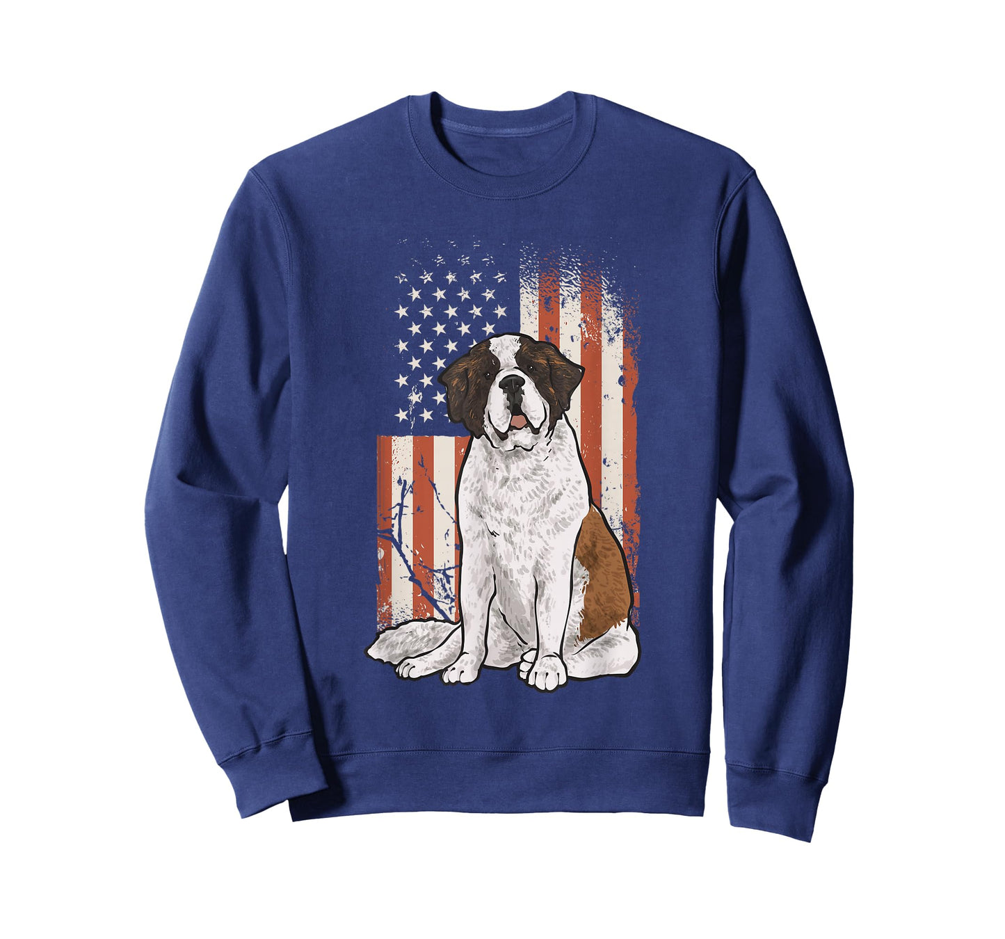 Saint Bernard Dog American Flag St. Bernard T-Shirt