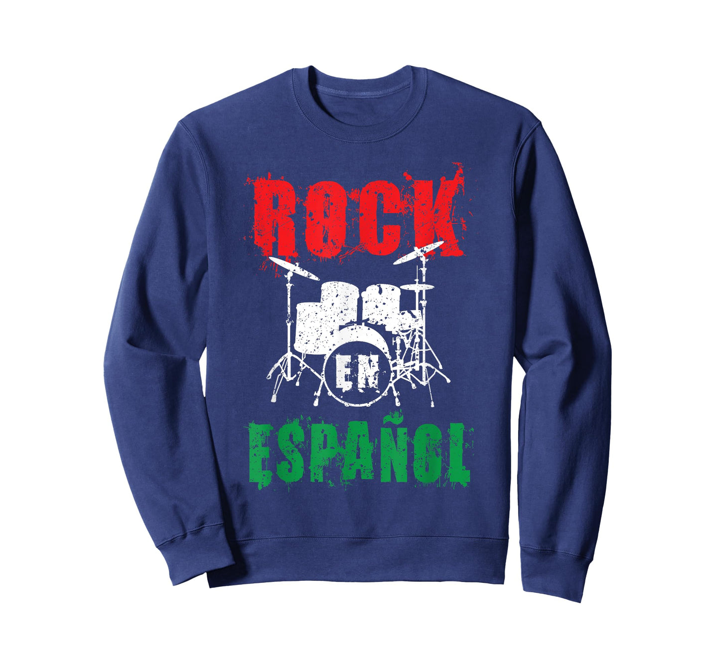 Rock En Español Vintage Spanish Music With Drums T-Shirt