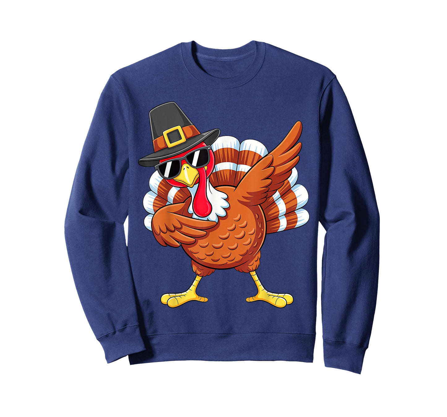 Dabbing Turkey Thanksgiving Day Pilgrim Boys Men Funny Dab T-Shirt
