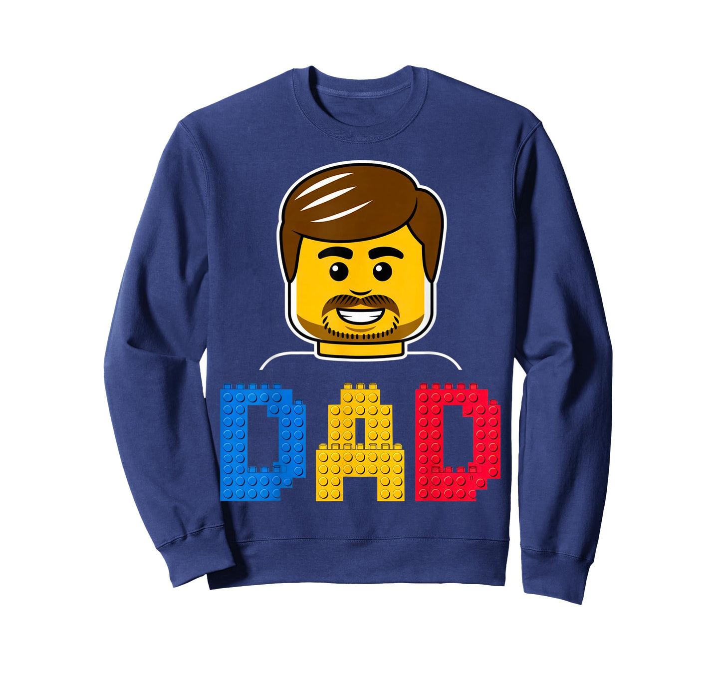 Family Dad Master Builder Building Bricks Blocks Fathers Day T-Shirt