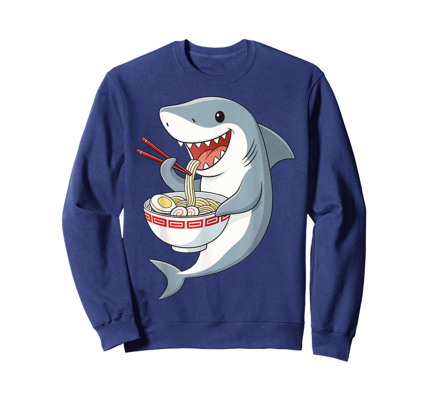 Anime Kawaii Shark Eating Ramen Noodle Gifts Men Women Kid T-Shirt
