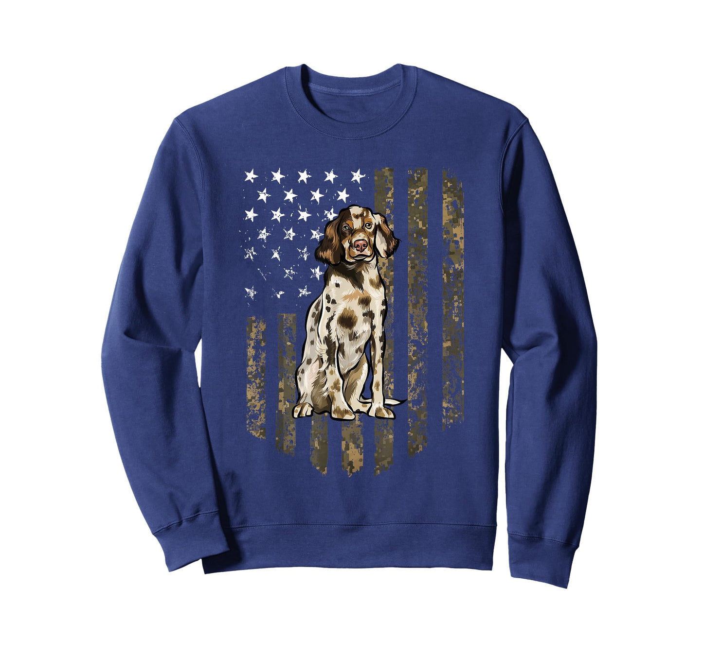 Camo American Flag English Setter 4th Of July USA T-Shirt