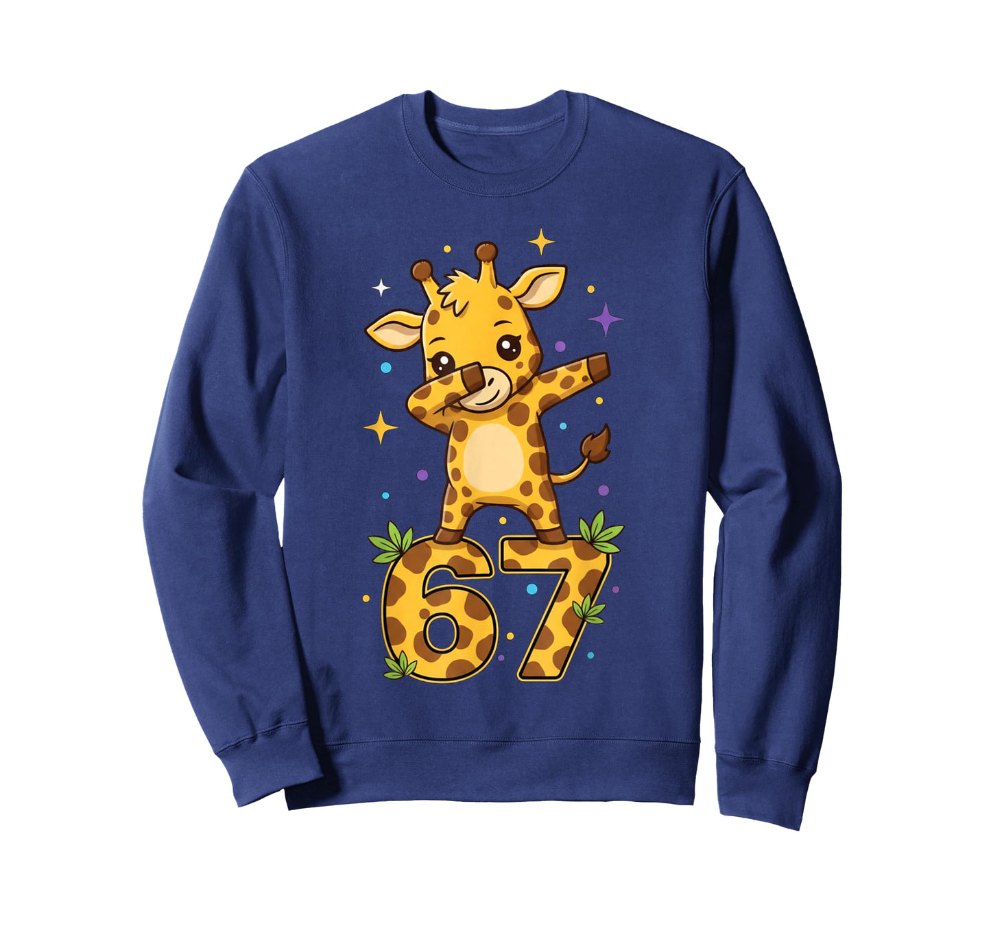 Dabbing Giraffe 67 Funny Six Seven Gen Z Slang Meme Cute T-Shirt