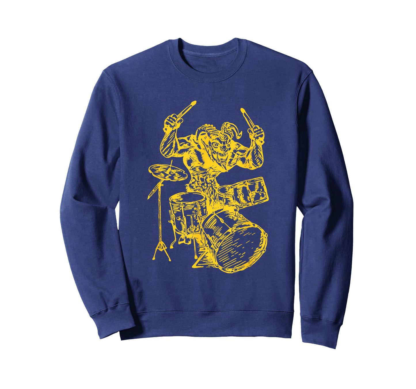 Devil Playing Drums Demon Drummer Satan Rock Musician T-Shirt