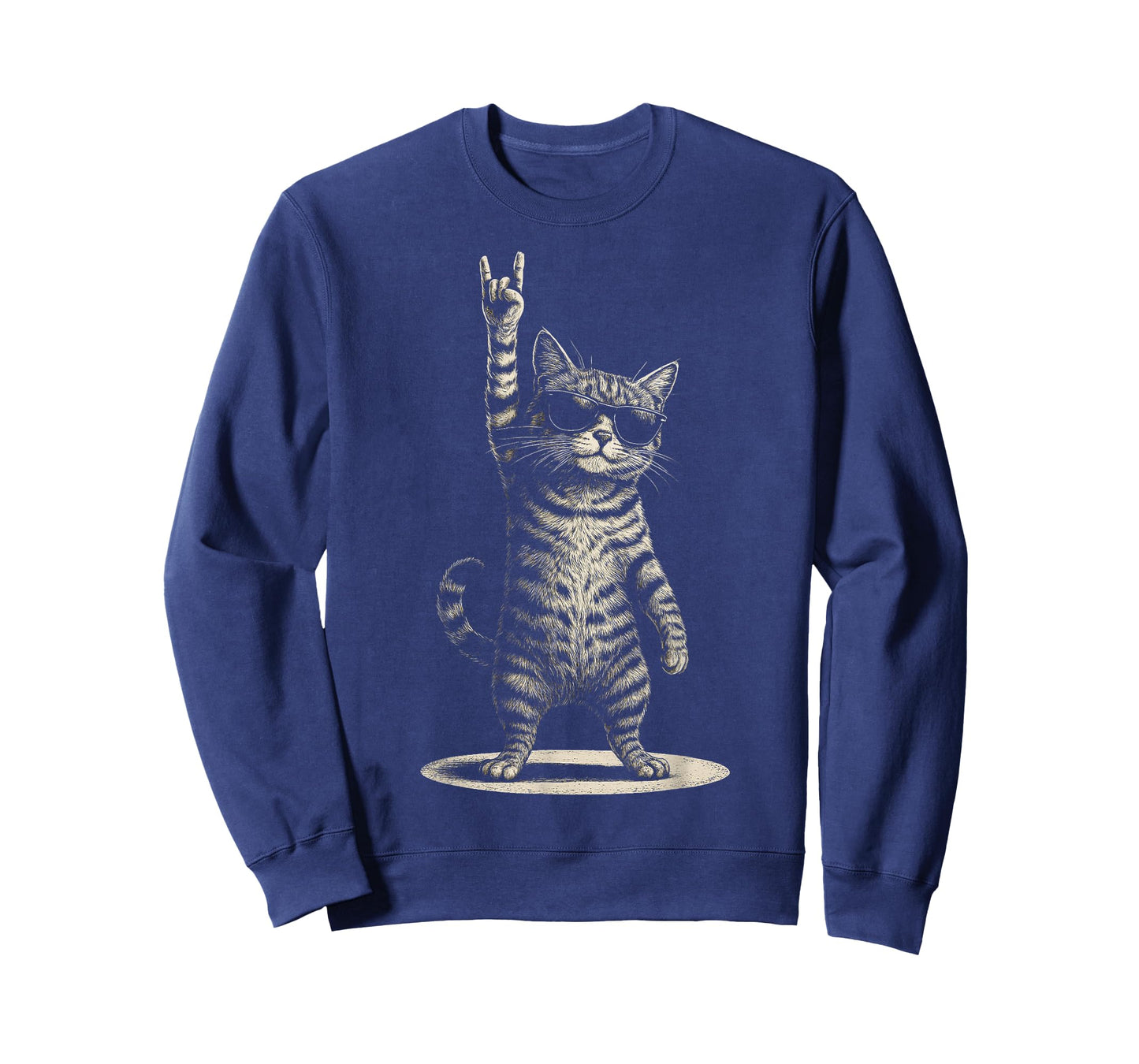 Retro Cat Rock and Roll Kitty Rocking Music Cat Lovers T-Shirt