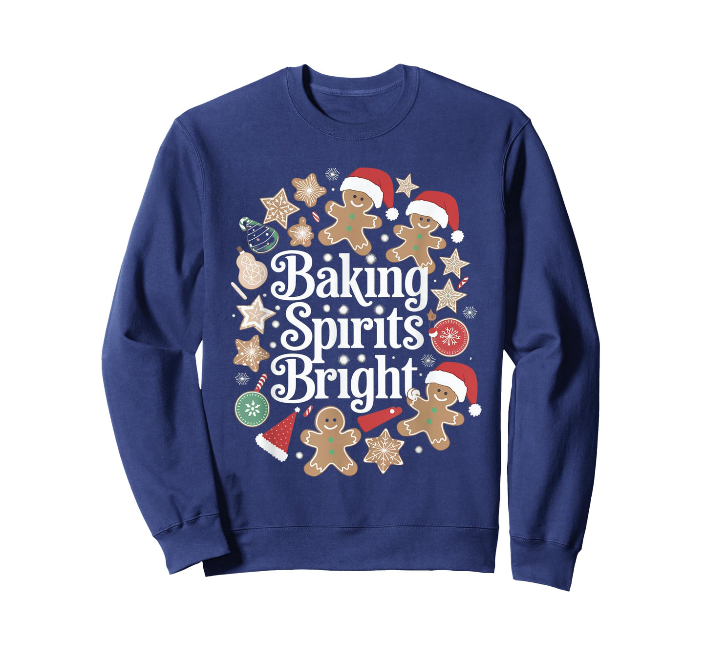 Baking Spirits Bright Gingerbread Christmas Cookies T-Shirt