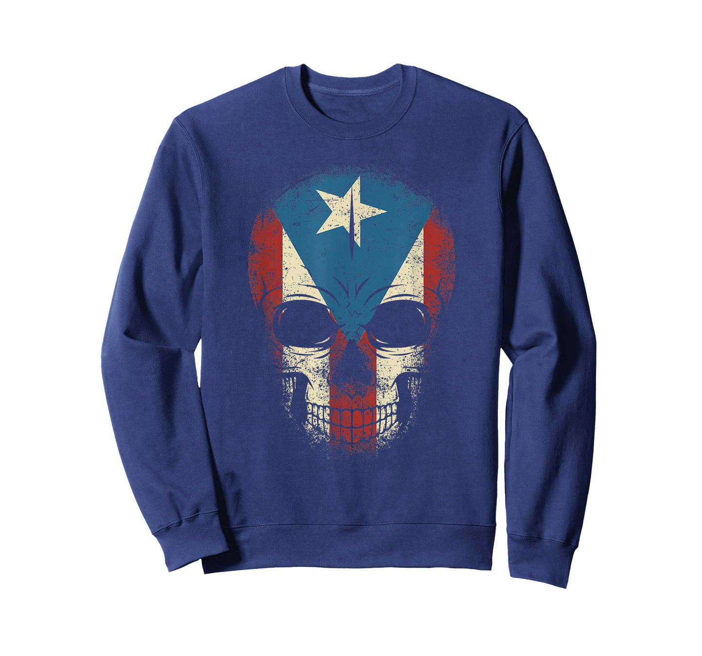 Puerto Rico Skull Shirt Men Boy Papi Pride Puerto Rican Flag T-Shirt