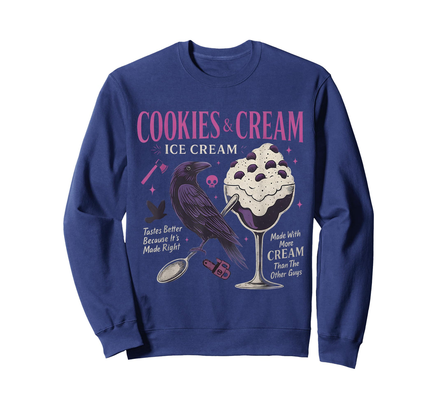 Cookie & Cream Icecream Butcher Blackbird Funny Quote T-Shirt