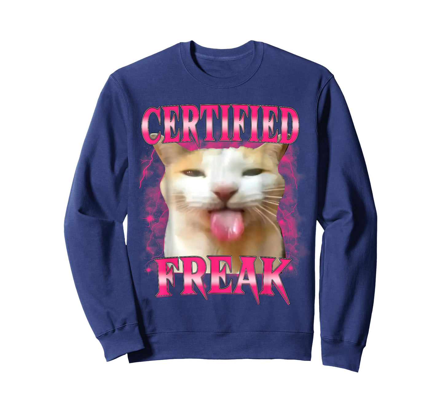 Certified Freak Eat Cement Cursed Cat Funny Cat Meme T-Shirt