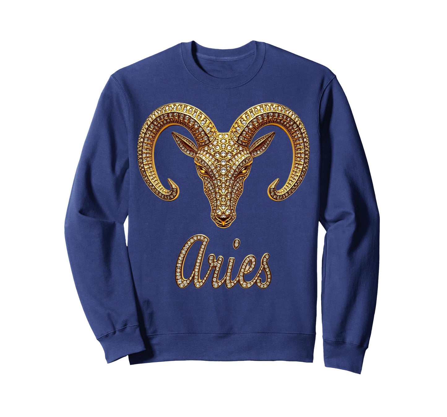 Fancy Gold and Diamond Graphic Aries Gift T-Shirt