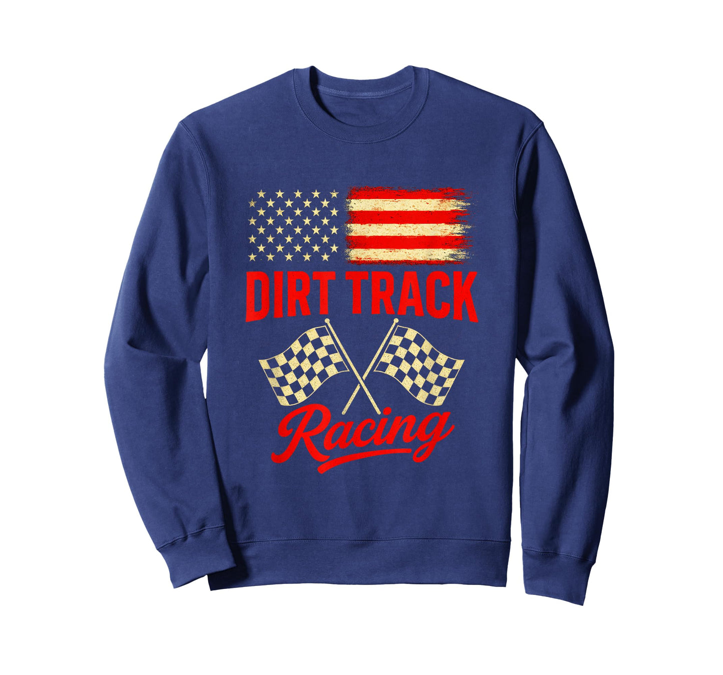 Dirt Track Racing - American Flag, Motorsport T-Shirt