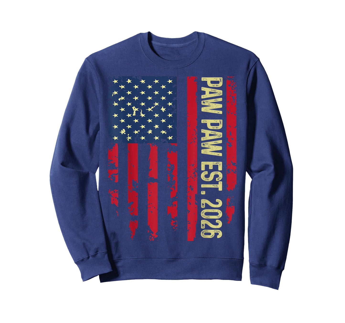 Promoted to Paw Paw Est 2026 Retro American flag T-Shirt