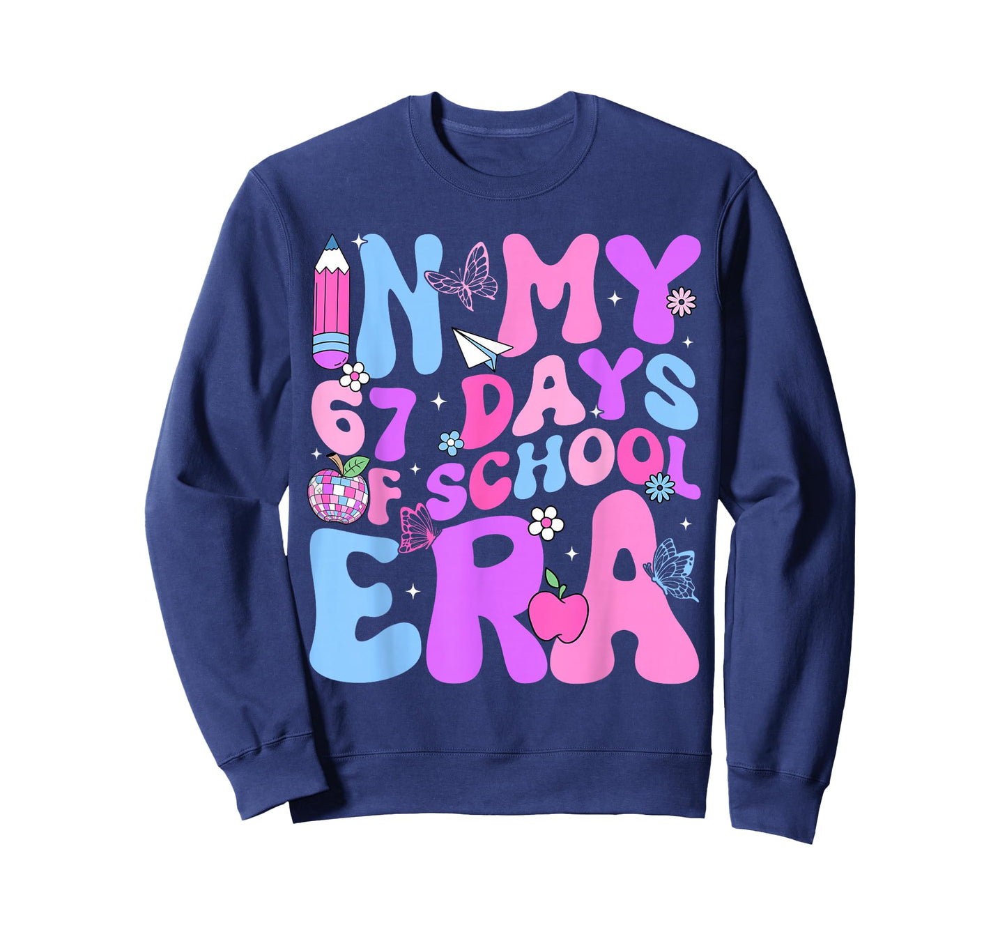 in My 67 Days of School 67th Day Era Meme Slang Boy Girl T-Shirt