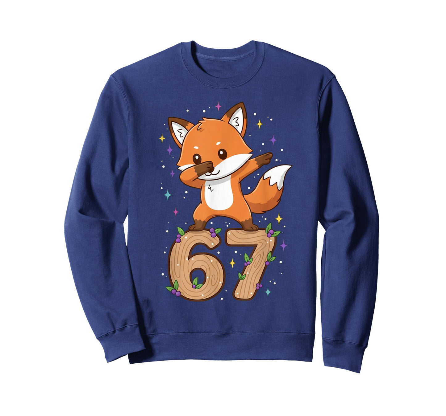 Dabbing Fox 67 Funny Six Seven Gen Z Slang Meme Cute T-Shirt