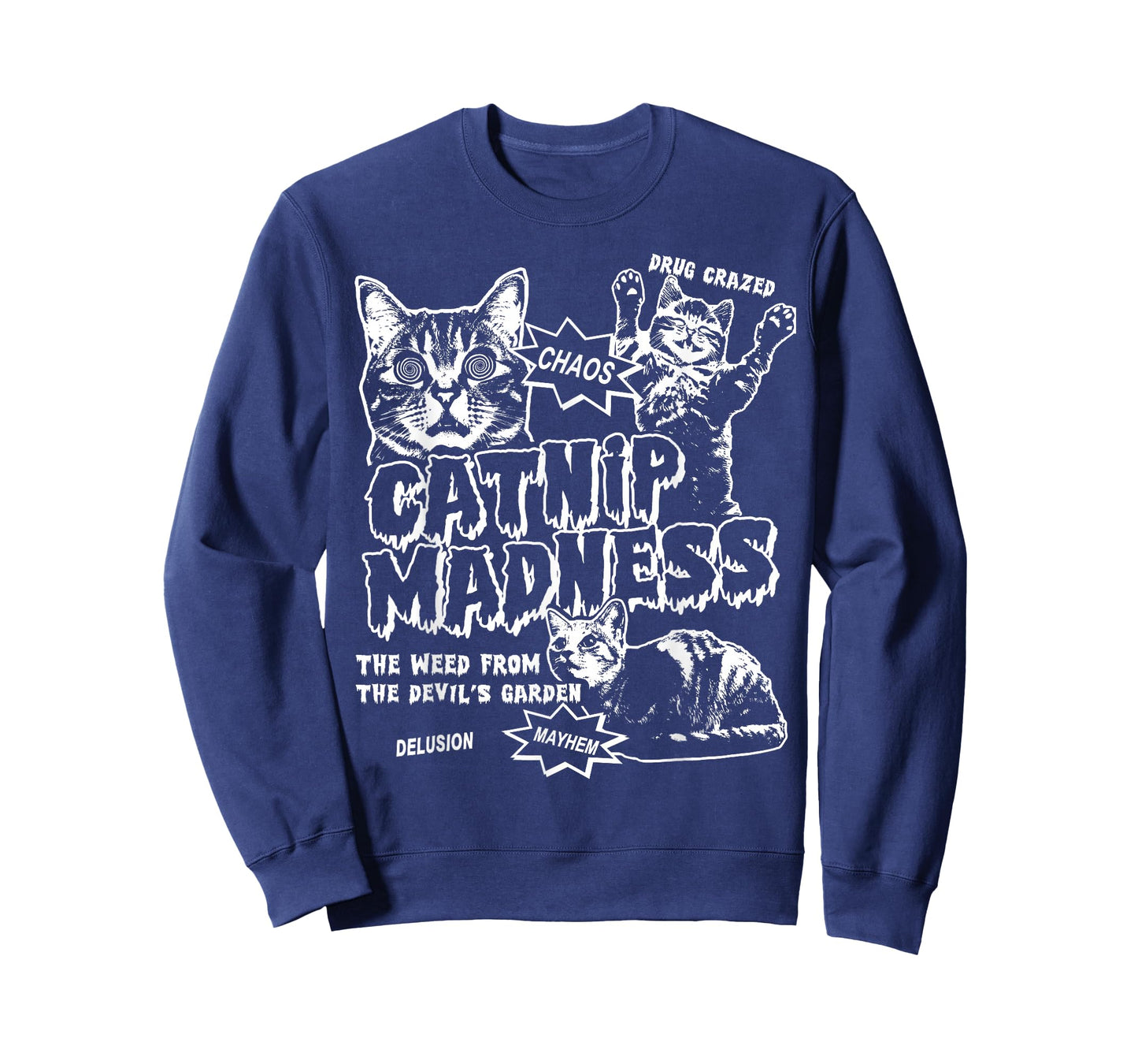 Catnip Madness Cats - Retro Funny B-Movie Poster Cat Owners T-Shirt