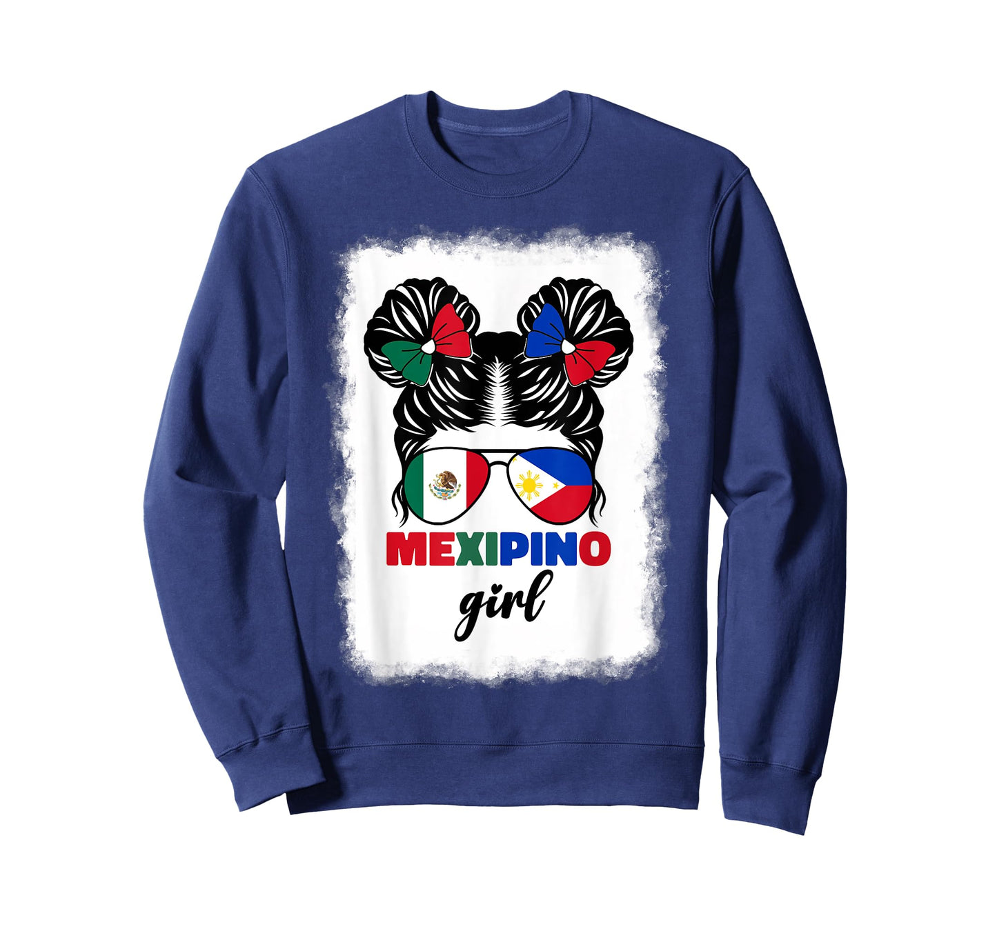 Half Mexican And Filipino Mexico Flag Mexipino Girl Kids Pun T-Shirt