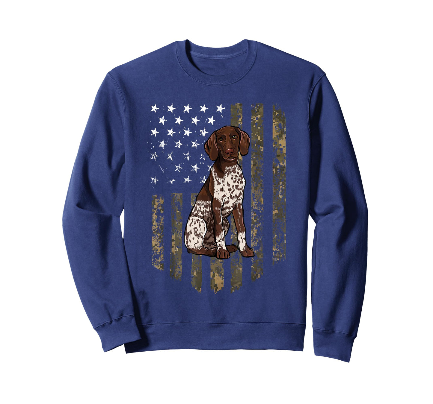Camo American Flag German Shorthaired Pointer 4th of July T-Shirt