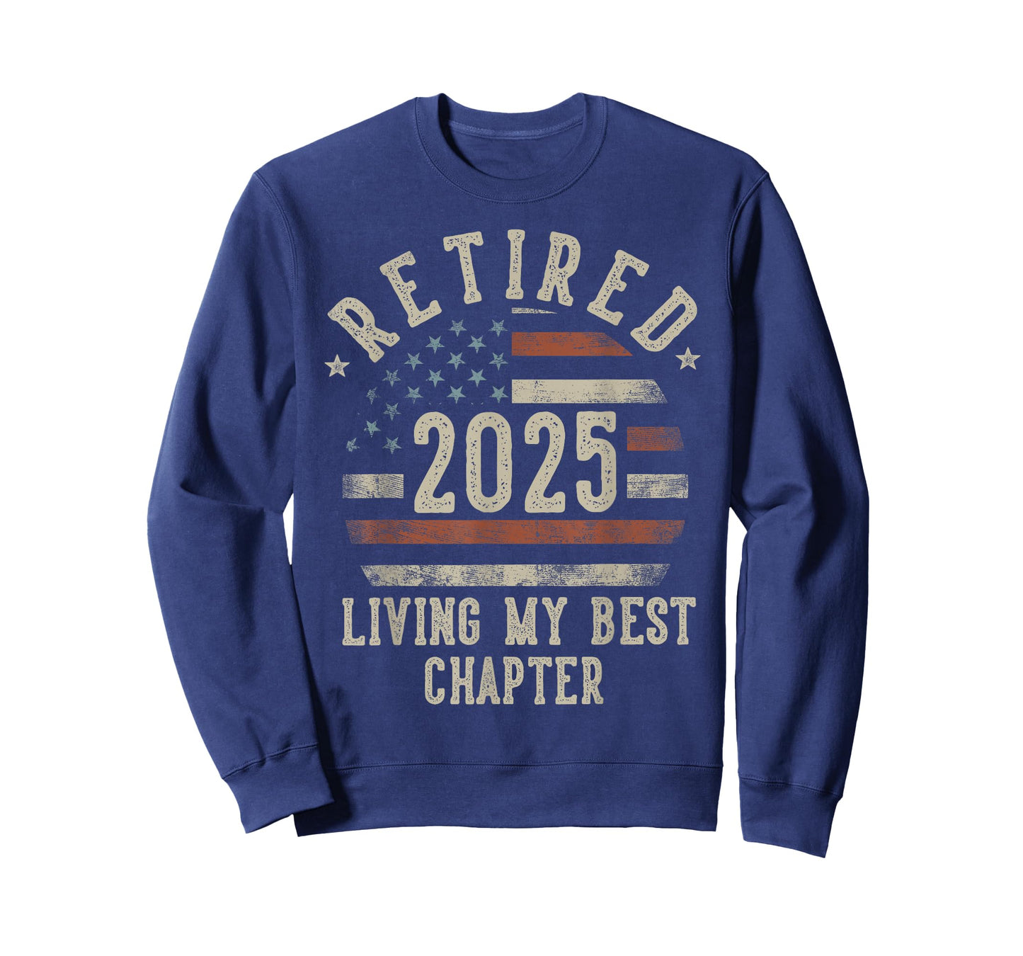 Retired 2025 Living My Best Chapter Retirement Gifts Men T-Shirt