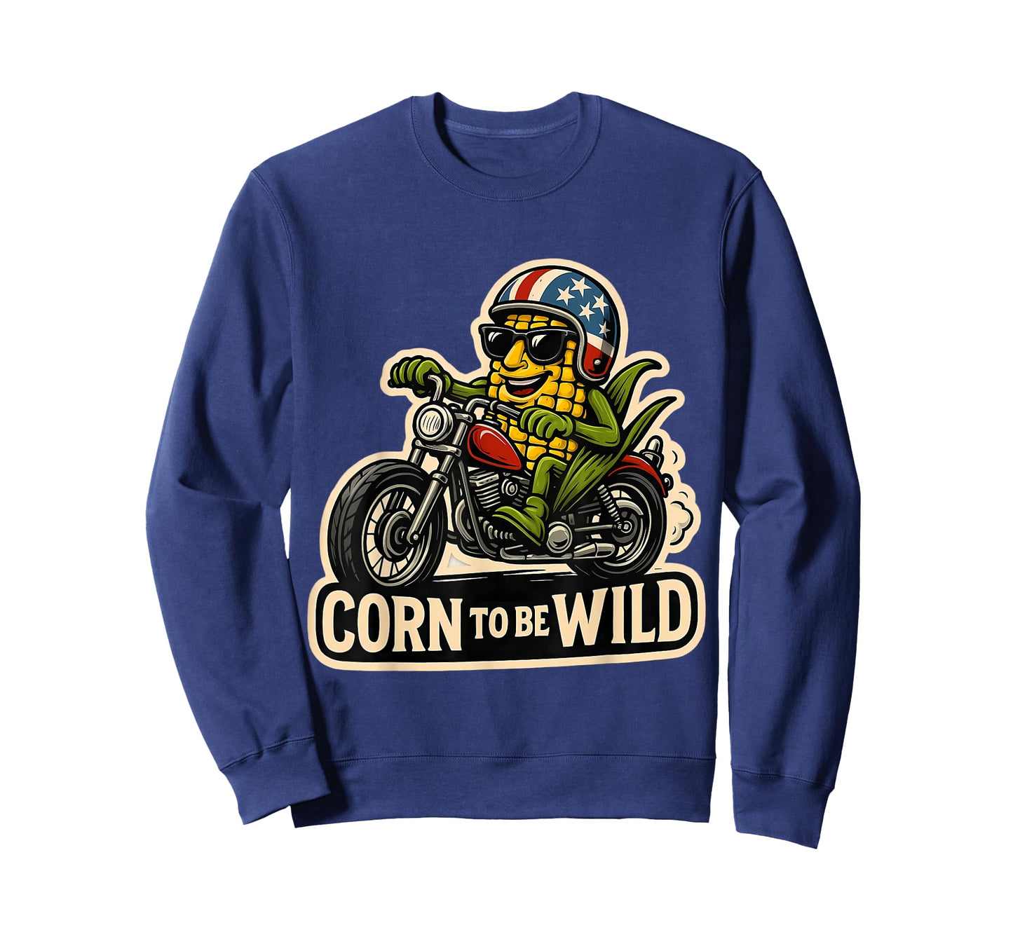 Corn to Be Wild Funny Corncob Pun Maize Farmer Biker Farming T-Shirt