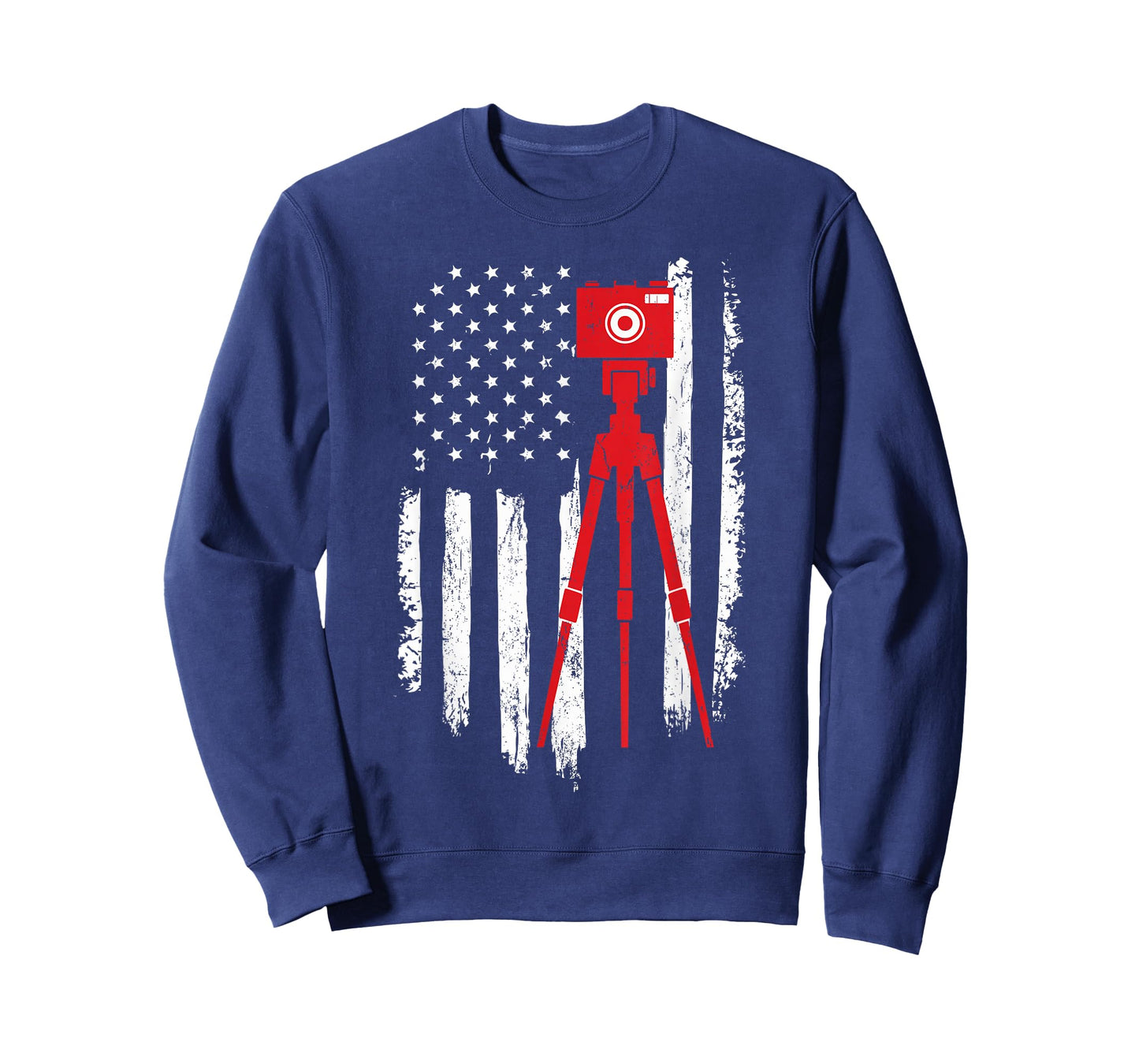 Photographer Gift - Distressed American Flag Photographer T-Shirt