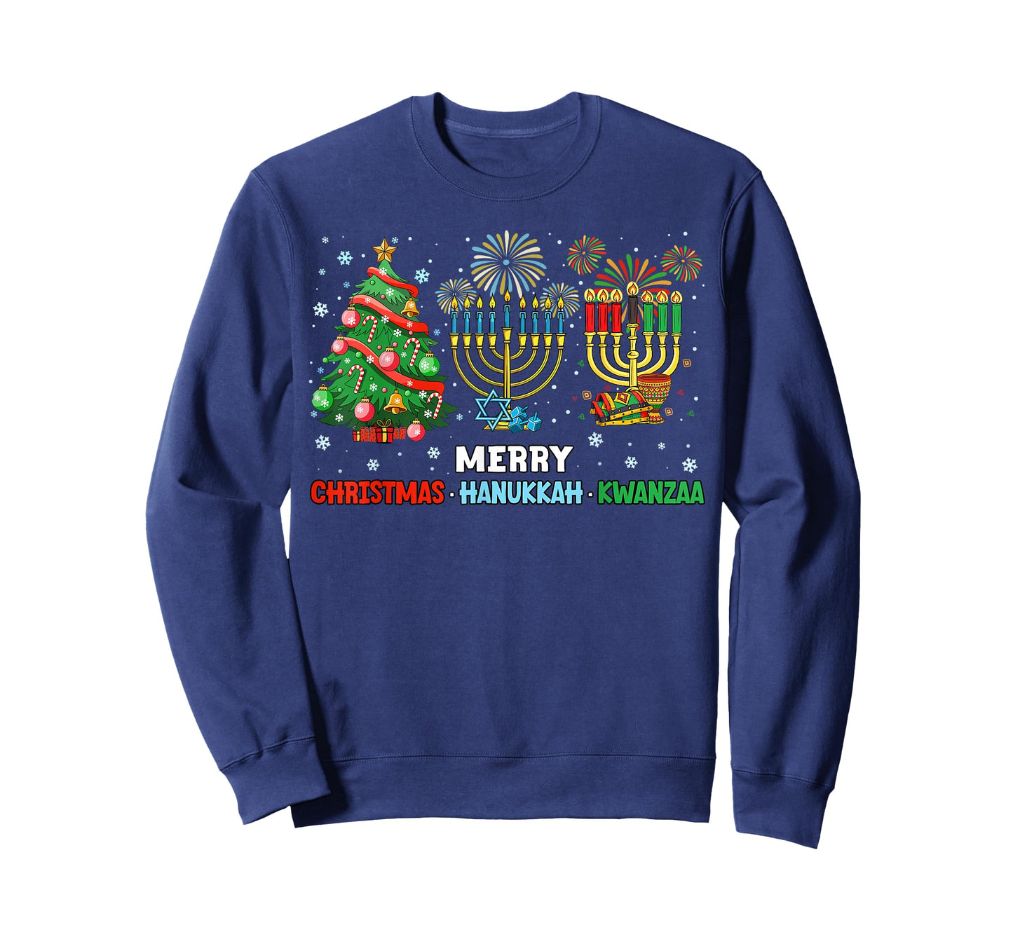 Christmas Hanukkah Kwanzaa Happy Holidays Matching Pajama T-Shirt