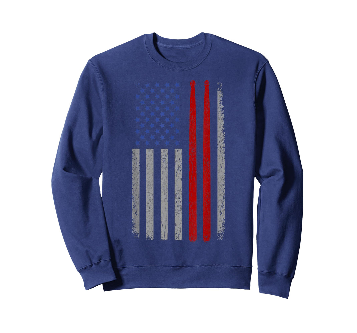 Vintage Drum Sticks American Flag Funny Drummer Gift For Him T-Shirt for Women Girls Kids Men