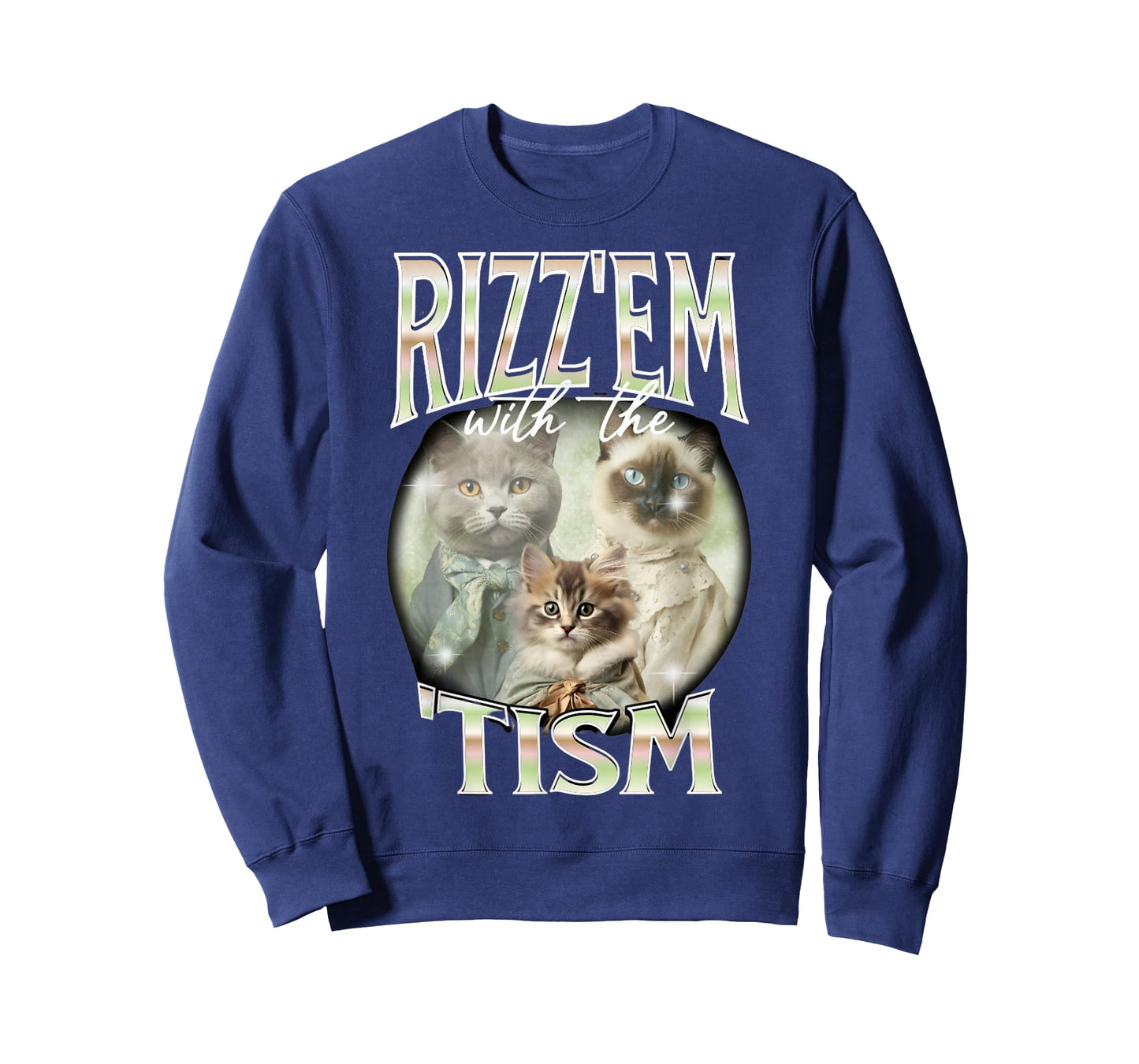 Rizz Em with The Tism Cat Autistic 90s Bootleg Rap Top T-Shirt